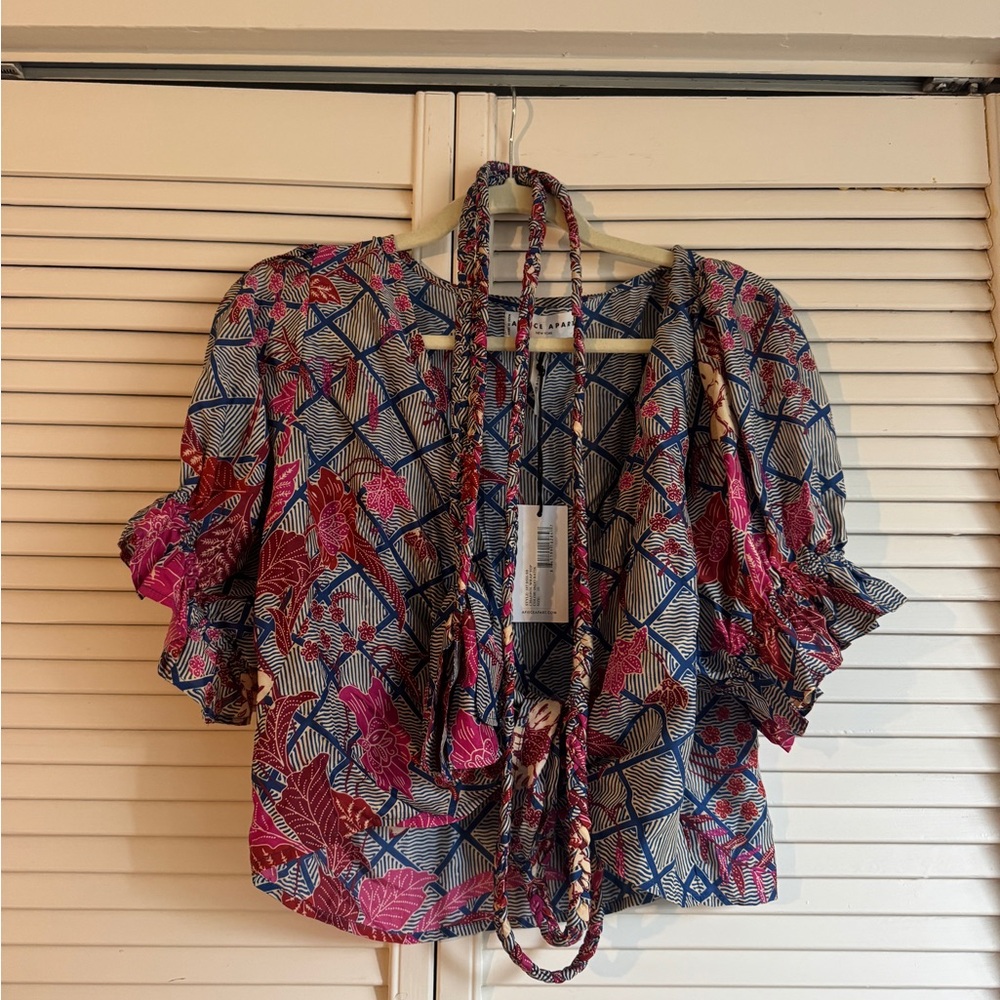 Apiece Apart Chabrol Wrap Top 100% Silk